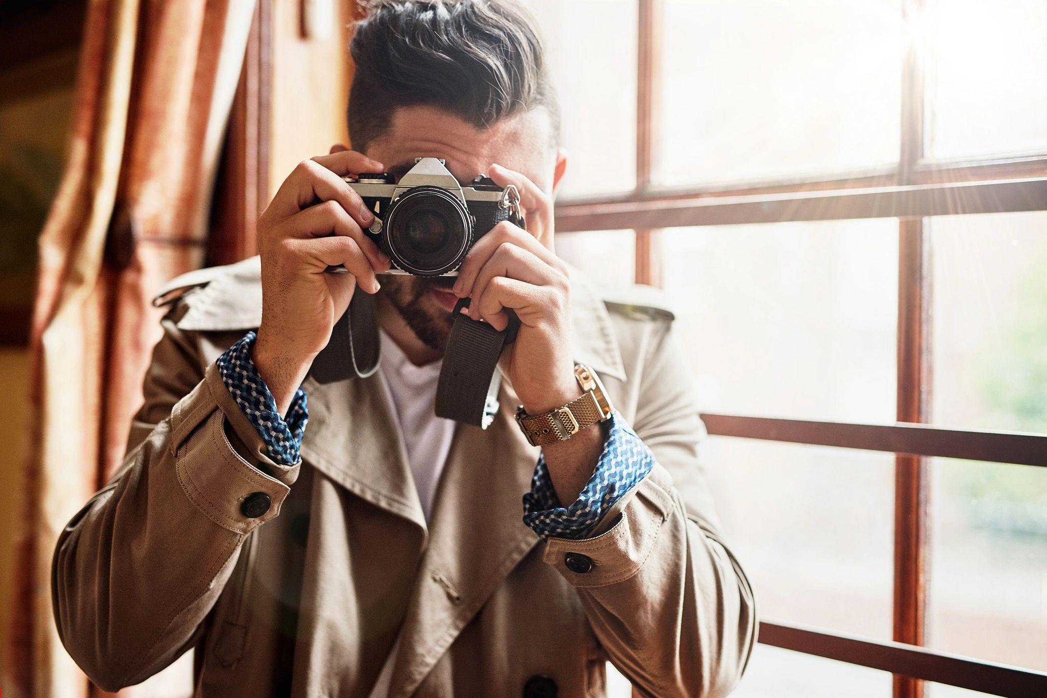 Photographer waiting for the perfect composition